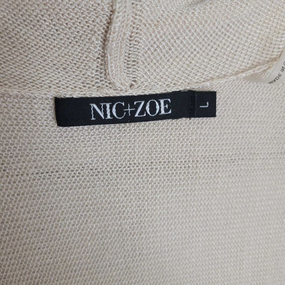 NIC+ZOE Beige Open Front Cardigan - Picture 2 of 4